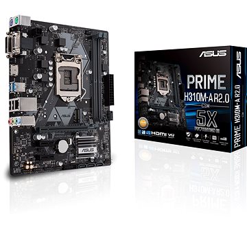 Obrázok ASUS MB Sc LGA1151 PRIME H310M-A R2.0/CSM (SW + PUR RMA), Intel H310, 2xDDR4, VGA, mATX, 90MB0Z10-M0EAYC