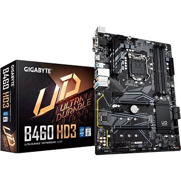 Obrázok GIGABYTE MB Sc LGA1200 B460 HD3, Intel B460, 4xDDR4, VGA B460 HD3