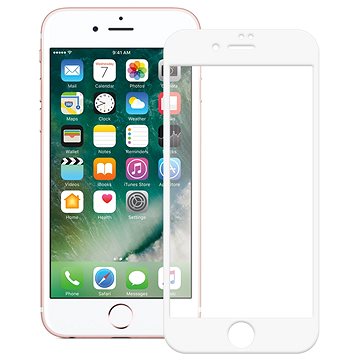 Obrázok Screenshield APPLE iPhone 8 Tempered Glass Protection (full COVER white) APP-TG3DWIPH8-D