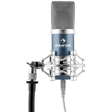 Obrázok Auna MIC-900BL, modrý, USB, kondenzátorový mikrofón, kardioidný, štúdiový