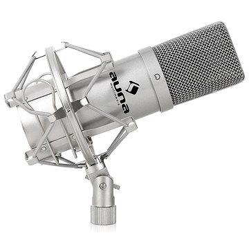 Obrázok Kondenzátorový mikrofón Auna MIC-900S, USB, strieborný