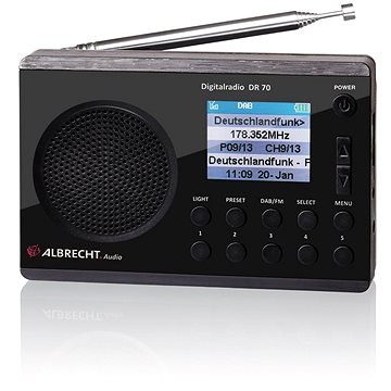 Obrázok DAB+ rádio Albrecht DR 70, FM, čierna