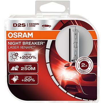 Obrázok Osram Xenarc D2S Night Breaker Laser + 200 %, 2 ks (66240XNL-HCB)