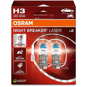 Obrázok OSRAM H3 Night Breaker Laser Next Generation + 150 %, 2 ks (64151NL-HCB)