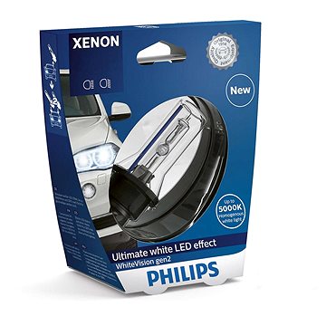 Obrázok Žiarovka xenónová Philips Xenon WhiteVision D3S Gen2 42403WHV2S1, D3S, 35 W, 1 ks