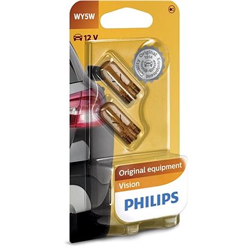 Obrázok PHILIPS Autožiarovka WY5W 12V 5W W2.1X9.5D T10 AMBER 2ks