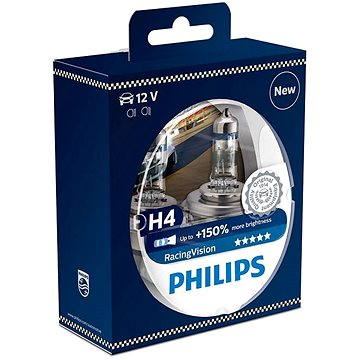 Obrázok Philips SADA 2x Autožiarovka Philips RACINGVISION 12342RVS2 H4 P43t-38/55W/12V P2270