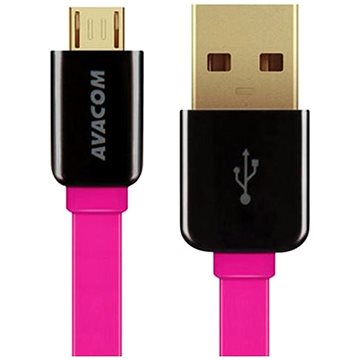 Obrázok Kabel AVACOM MIC-40P USB - Micro USB, 40cm, růžová DCUS-MIC-40P