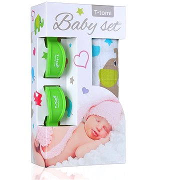 Obrázok T-tomi Baby Set - zeleňou slony (8594166543034)