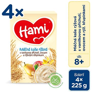 Obrázok Hami Kaša ryžová  s ryžovými chrumkami 4× 225 g (8590340150043)