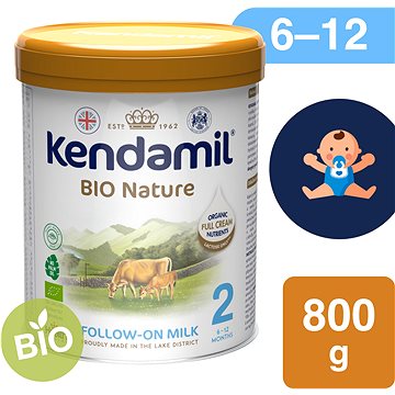 Obrázok KENDAMIL 2 Organic, BIO následné dojčenské mlieko, s DHA (6 - 12 mesiacov) 1x800 g