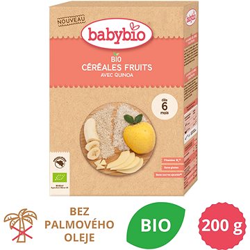 Obrázok BABYBIO Detská BIO kaša ryžová s quinoa ovocná 200 g (3288131504162)