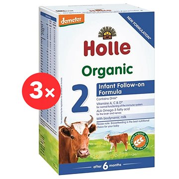 Obrázok HOLLE BIO Detská mliečna výživa 2 pokračovacie 3× 600 g (7640161877924)