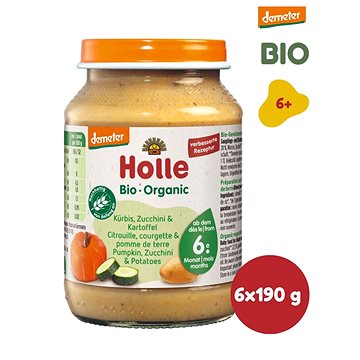 Obrázok 6x HOLLE Bio Cuketa a tekvica so zemiakmi, 190 g - zeleninový príkrm