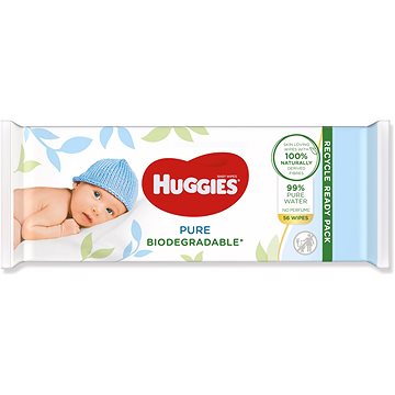 Obrázok HUGGIES Pure Biodegradable 56 ks (5029053575650)