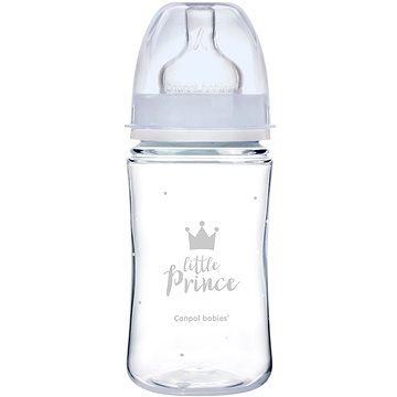 Obrázok CANPOL BABIES Fľaša so širokým hrdlom Royal Baby 240 ml modrá