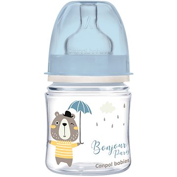 Obrázok Antikoliková fľaštička Canpol Babies Easy Štart - Bonjour, 120 ml