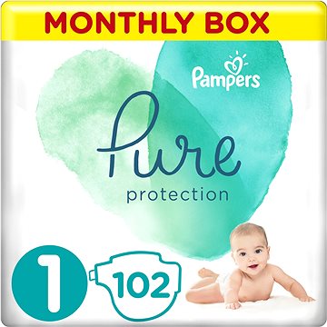 Obrázok PAMPERS Pure Protection veľ. 1 (102 ks) (8001090971982)