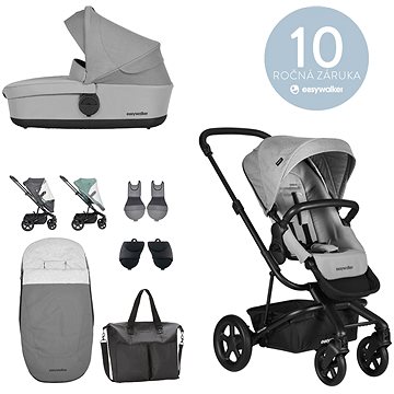 Obrázok EASYWALKER Set kombinovaný kočík Harvey2 Stone Grey s príslušenstvom