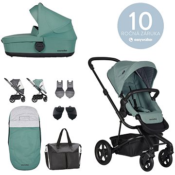 Obrázok EASYWALKER Set kombinovaný kočík Harvey2 Coral Green s príslušenstvom