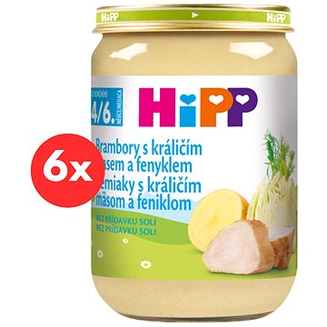 Obrázok HiPP Zemiaky s králičím mäsom a feniklom - 6x 190g (4062300281134)