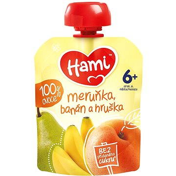 Obrázok Hami ovocná kapsička marhuľa, banán a hruška 90 g (8590340156670)