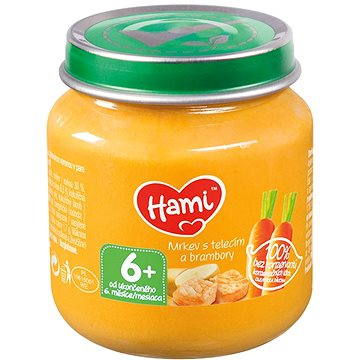 Obrázok Hami príkrm mrkva s teľacím a zemiaky 125 g (8590340119989)