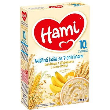 Obrázok Hami Mliečna kaša sa 7 obilninami banánová s chrumkami a corn-flakes 225 g (5900852026058)