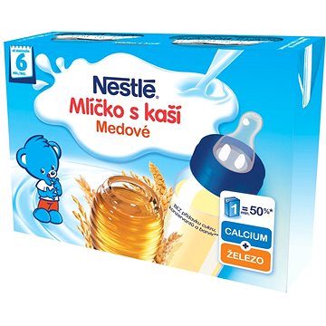 Obrázok NESTLÉ Medové mliečko s kašou 2x200 ml