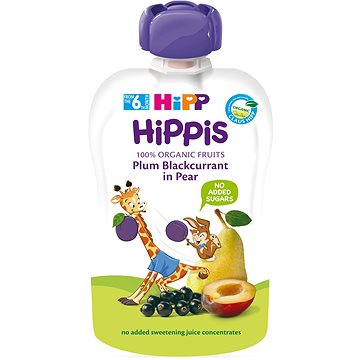 Obrázok HiPP BIO 100% ovoce Hruška-Černý rybíz-Švestka 100 g (4062300278561)