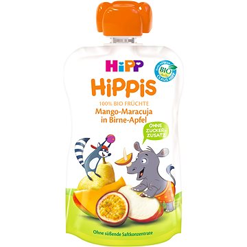 Obrázok HiPP BIO 100% ovoce Hruška-Jablko-Mango-Marakuje 100 g (4062300278585)