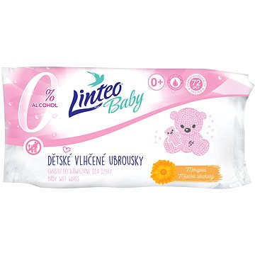 Obrázok Linteo Baby Vlhčené obrúsky LINTEO BABY Soft & cream v krabičke - biely