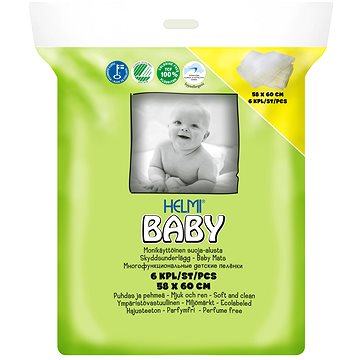 Obrázok HELMI BABY ekologické přebalovací podložky 58 × 60 cm, 6 ks (6414100884905)