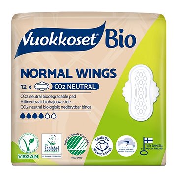 Obrázok VUOKKOSET 100% BIO Normal Wings thin 12 ks (6414100895802)