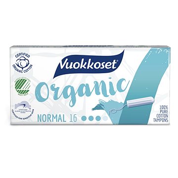 Obrázok VUOKKOSET Organické tampony normal 16 ks (6414100889252)