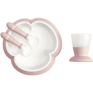 Obrázok Babybjörn jídelní set 4-dílný - růžový (7317680781642)