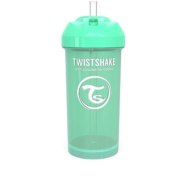 Obrázok TWISTSHAKE Fľaša so slamkou 360 ml 12 + m Pastelovo zelená
					
				