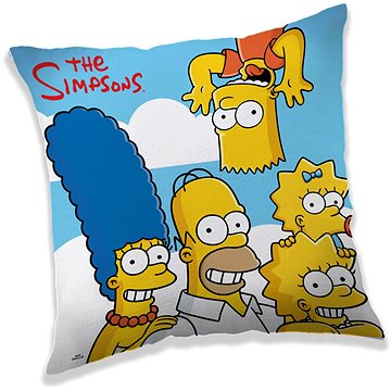 Obrázok Jerry Fabrics Vankúšik The Simpsons family clouds, 40 x 40 cm