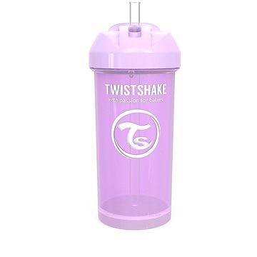 Obrázok TWISTSHAKE Fľaša so slamkou 360 ml 12 + m Pastelovo fialová
					
				