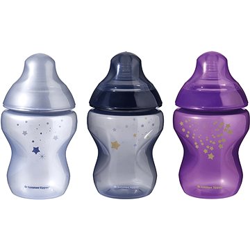 Obrázok TOMMEE TIPPEE - Darčeková sada fľaša CTN 260ml 3 ks 0m+ Midnight Skies