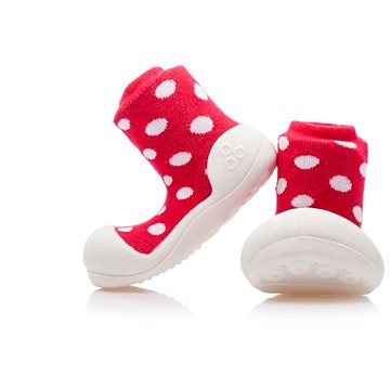 Obrázok ATTIPAS Botičky Polka Dot AD06-Red vel. S (96-108 mm) (8809344901125)