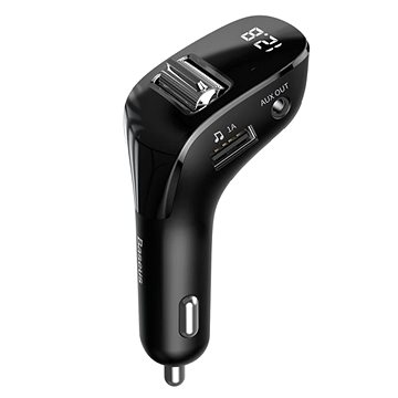 Obrázok Baseus Streamer F40 AUX wireless MP3 car charger Black (CCF40-01)