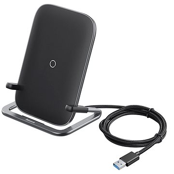 Obrázok Baseus Rib Horizontal and Vertical Holder Wireless Charging 15W Black (WXPG-01)