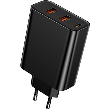 Obrázok Baseus PPS Three Output Quick Charger (USB-C + USB + USB) 60 W Black (CCFS-G01)