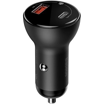 Obrázok Baseus Digital Display PPS Dual Quick Car Charger 45 W Gray (CCBX-C0G)