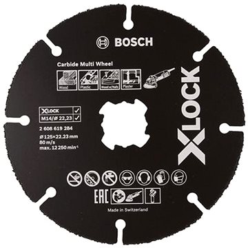 Obrázok Univerzální řezný kotouč Bosch Carbide Multi Wheel systému X-LOCK, 125 mm - 2608619284