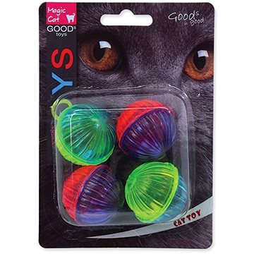 Obrázok MAGIC CAT hračka loptička lesklý plast so zvukom 3,75 cm 4 ks (8595091786404)