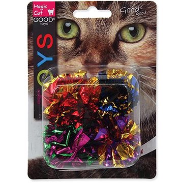 Obrázok MAGIC CAT hračka loptička so strapcami lesklá 3,75 cm 4 ks (8595091786442)