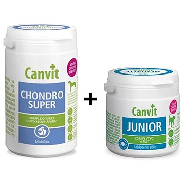 Obrázok Canvit Chondro Super 230g + Canvit Junior pre psov 100g