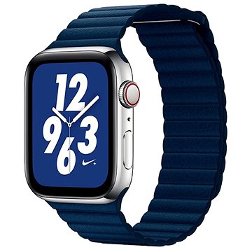 Obrázok COTEetCI kožený magnetický řemínek Loop Band pro Apple Watch 38 / 40mm tmavě modrý WH5205-DB